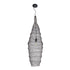 GloboStar® KENTUCKY 01908 Vintage Κρεμαστό Φωτιστικό Οροφής Μονόφωτο 1 x E27 AC220-240V IP20 - Φ30 x Υ105cm - Σκούρο Καφέ Μεταλλικό Πλέγμα - ledmania.gr