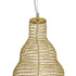 GloboStar® KENTUCKY 01910 Vintage Κρεμαστό Φωτιστικό Οροφής Μονόφωτο 1 x E27 AC220-240V IP20 - Φ40 x Υ80cm - Μπεζ Μεταλλικό με Μπαμπού Πλέγμα - 5 Χρόνια Εγγύηση - ledmania.gr
