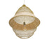 GloboStar® KENTUCKY 01911 Vintage Κρεμαστό Φωτιστικό Οροφής Μονόφωτο 1 x E27 AC220-240V IP20 - Φ60 x Υ80cm - Μπεζ Μεταλλικό με Μπαμπού Πλέγμα - 5 Χρόνια Εγγύηση - ledmania.gr