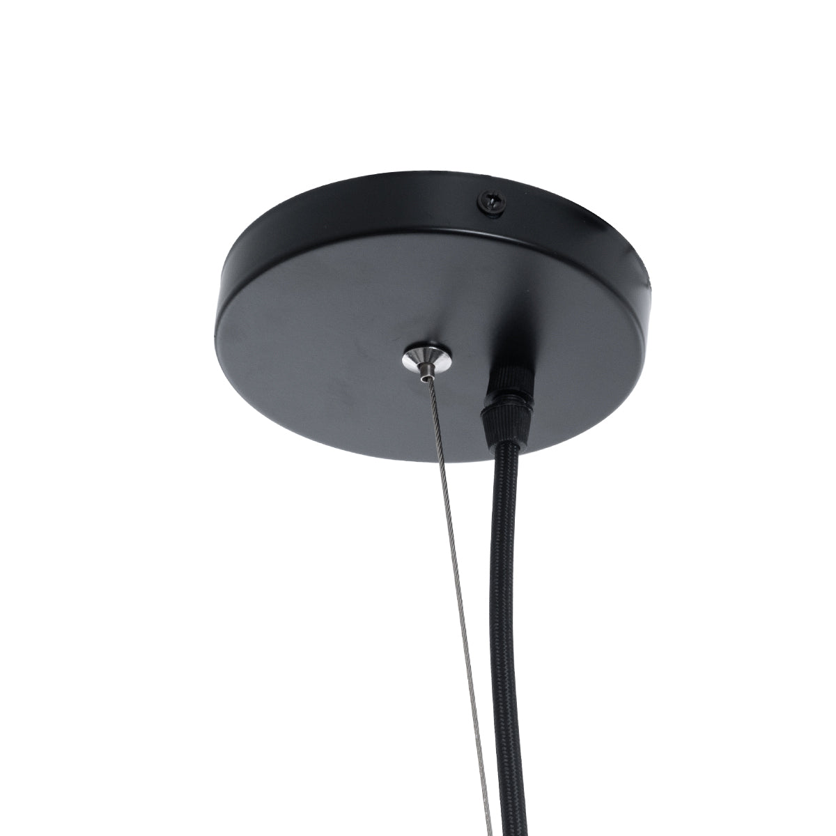 GloboStar® KENTUCKY 01912 Vintage Κρεμαστό Φωτιστικό Οροφής Μονόφωτο 1 x E27 AC220-240V IP20 - Φ60 x Υ70cm - Μαύρο Μεταλλικό με Μπαμπού Πλέγμα - 5 Χρόνια Εγγύηση - ledmania.gr