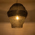 GloboStar® KENTUCKY 01912 Vintage Κρεμαστό Φωτιστικό Οροφής Μονόφωτο 1 x E27 AC220-240V IP20 - Φ60 x Υ70cm - Μαύρο Μεταλλικό με Μπαμπού Πλέγμα - 5 Χρόνια Εγγύηση - ledmania.gr
