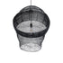 GloboStar® KENTUCKY 01912 Vintage Κρεμαστό Φωτιστικό Οροφής Μονόφωτο 1 x E27 AC220-240V IP20 - Φ60 x Υ70cm - Μαύρο Μεταλλικό με Μπαμπού Πλέγμα - 5 Χρόνια Εγγύηση - ledmania.gr
