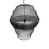 GloboStar® KENTUCKY 01912 Vintage Κρεμαστό Φωτιστικό Οροφής Μονόφωτο 1 x E27 AC220-240V IP20 - Φ60 x Υ70cm - Μαύρο Μεταλλικό με Μπαμπού Πλέγμα - 5 Χρόνια Εγγύηση - ledmania.gr