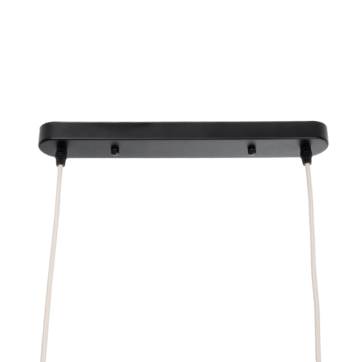GloboStar® FISH 01927 Μοντέρνο Κρεμαστό Φωτιστικό Οροφής  2 x E27 AC 220-240V IP20 - Μ130 x Π42 x Υ42cm - Μπεζ Ξύλινο Πλέγμα - ledmania.gr