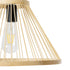 GloboStar® TYGEE 01930 Boho Κρεμαστό Φωτιστικό Πλέγμα Μονόφωτο 1 x E27 IP20 Μπεζ Ξύλο - Μ35 x Π35 x Υ22cm - ledmania.gr
