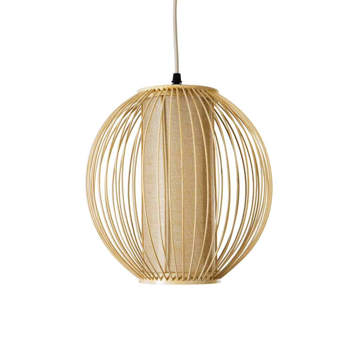 GLOBOSTAR® HIBISCUS 01934 Boho Κρεμαστό Φωτιστικό Οροφής με Ντουί 1 x E27 AC 220-240V IP20 - Μπεζ - Μ28 x Π28 x Υ28cm