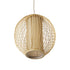 GLOBOSTAR® HIBISCUS 01934 Boho Κρεμαστό Φωτιστικό Οροφής με Ντουί 1 x E27 AC 220-240V IP20 - Μπεζ - Μ28 x Π28 x Υ28cm