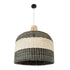 GloboStar® BARBADOS 01945 Boho Κρεμαστό Φωτιστικό Καμπάνα Μονόφωτο 1 x E27 IP20 Μπεζ & Χακί Ξύλο - Μ60 x Π60 x Υ60cm - ledmania.gr