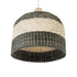 GloboStar® BARBADOS 01945 Boho Κρεμαστό Φωτιστικό Καμπάνα Μονόφωτο 1 x E27 IP20 Μπεζ & Χακί Ξύλο - Μ60 x Π60 x Υ60cm - ledmania.gr