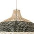 GloboStar® BARBADOS 01945 Boho Κρεμαστό Φωτιστικό Καμπάνα Μονόφωτο 1 x E27 IP20 Μπεζ & Χακί Ξύλο - Μ60 x Π60 x Υ60cm - ledmania.gr