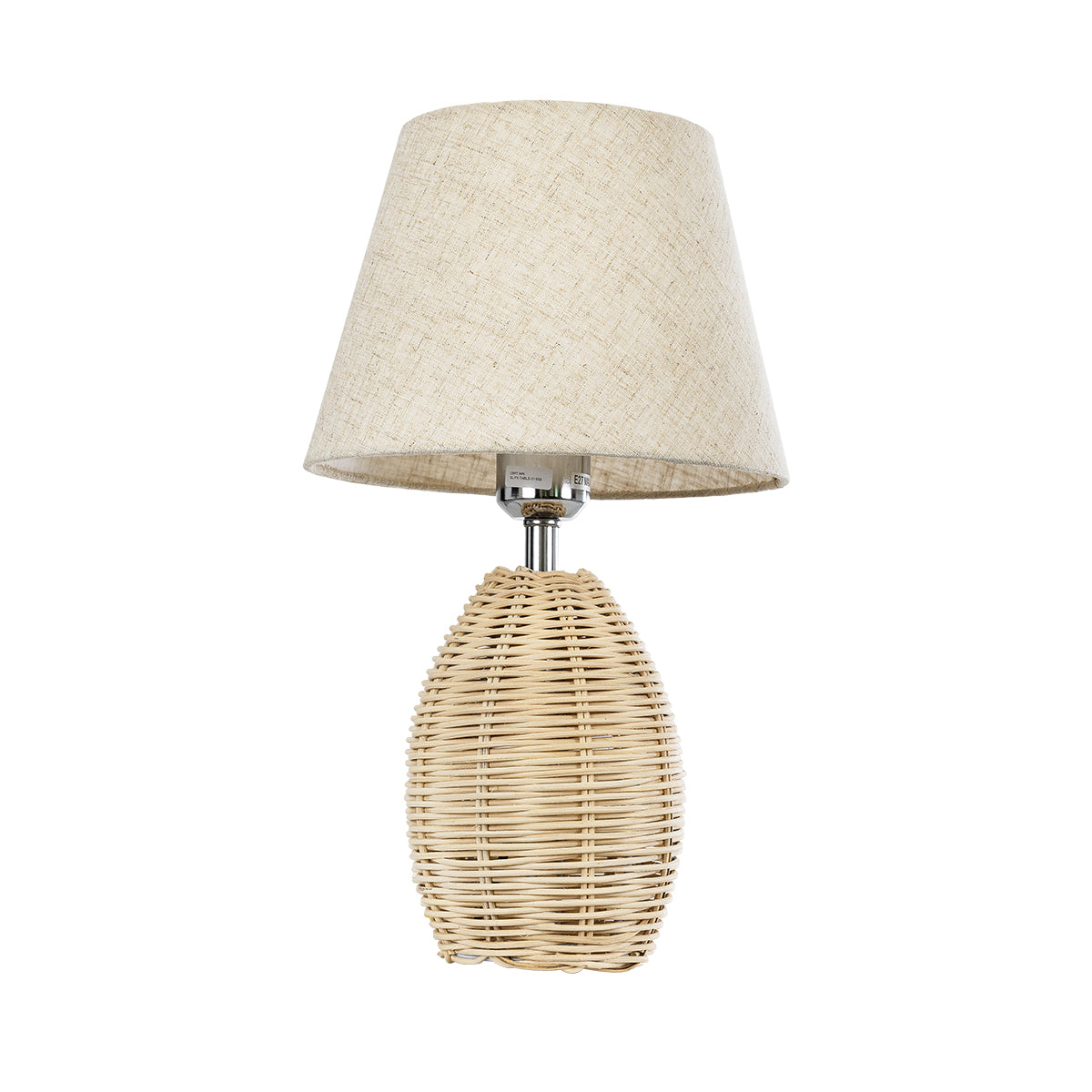 GLOBOSTAR® HASUMI 01956 Boho Επιτραπέζιο Φωτιστικό Πορτατίφ με Ντουί 1 x E27 AC 220-240V IP20 - Μπεζ - Μ23 x Π23 x Υ40cm - ledmania.gr