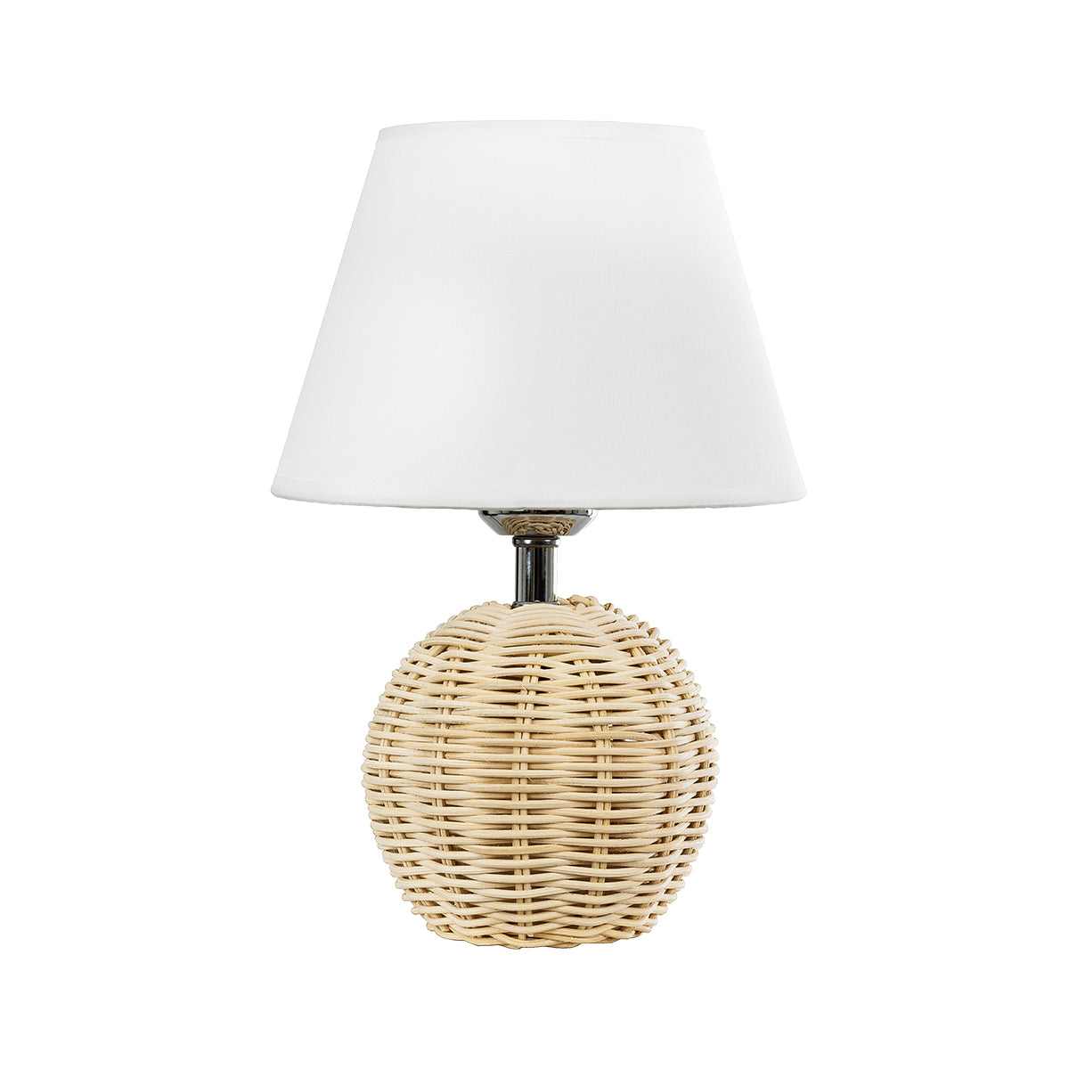 GLOBOSTAR® HASUMI 01957 Boho Επιτραπέζιο Φωτιστικό Πορτατίφ με Ντουί 1 x E27 AC 220-240V IP20 - Μπεζ & Λευκό - Μ19 x Π19 x Υ30cm - ledmania.gr