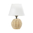 GLOBOSTAR® HASUMI 01957 Boho Επιτραπέζιο Φωτιστικό Πορτατίφ με Ντουί 1 x E27 AC 220-240V IP20 - Μπεζ & Λευκό - Μ19 x Π19 x Υ30cm - ledmania.gr