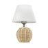 GLOBOSTAR® HASUMI 01957 Boho Επιτραπέζιο Φωτιστικό Πορτατίφ με Ντουί 1 x E27 AC 220-240V IP20 - Μπεζ & Λευκό - Μ19 x Π19 x Υ30cm - ledmania.gr