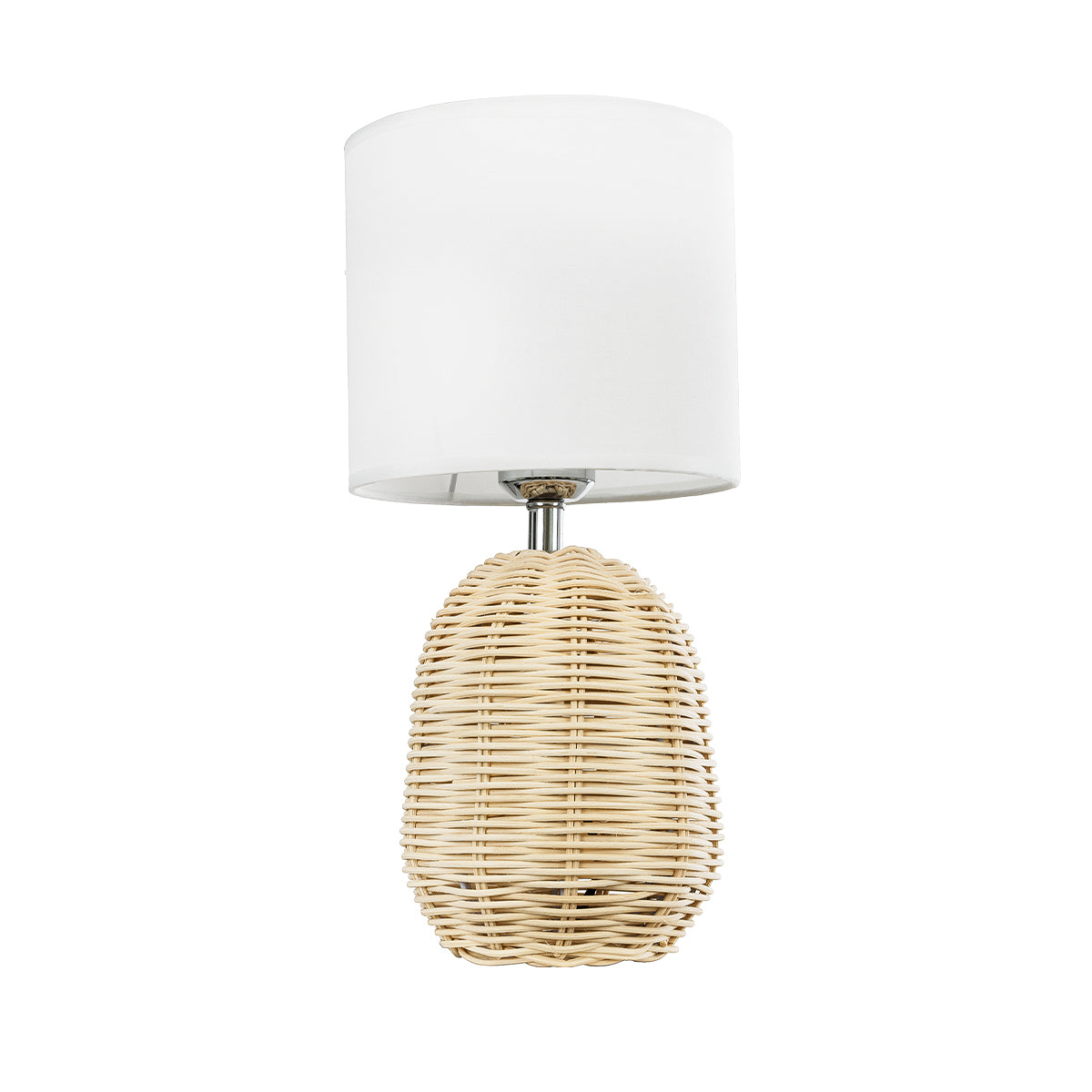GLOBOSTAR® HASUMI 01958 Boho Επιτραπέζιο Φωτιστικό Πορτατίφ με Ντουί 1 x E27 AC 220-240V IP20 - Μπεζ & Λευκό - Μ18 x Π18 x Υ36cm - ledmania.gr