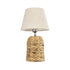 GLOBOSTAR® HOLOKAI 01960 Boho Επιτραπέζιο Φωτιστικό Πορτατίφ με Ντουί 1 x E27 AC 220-240V IP20 - Μπεζ & Λευκό - Μ23 x Π23 x Υ40cm - ledmania.gr