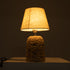 GLOBOSTAR® HOLOKAI 01960 Boho Επιτραπέζιο Φωτιστικό Πορτατίφ με Ντουί 1 x E27 AC 220-240V IP20 - Μπεζ & Λευκό - Μ23 x Π23 x Υ40cm - ledmania.gr