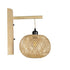 GLOBOSTAR® SELVA 01963 Boho Φωτιστικό Τοίχου - Απλίκα με Ντουί 1 x E27 AC 220-240V IP20 - Μπεζ - Μ23 x Π23 x Υ37cm