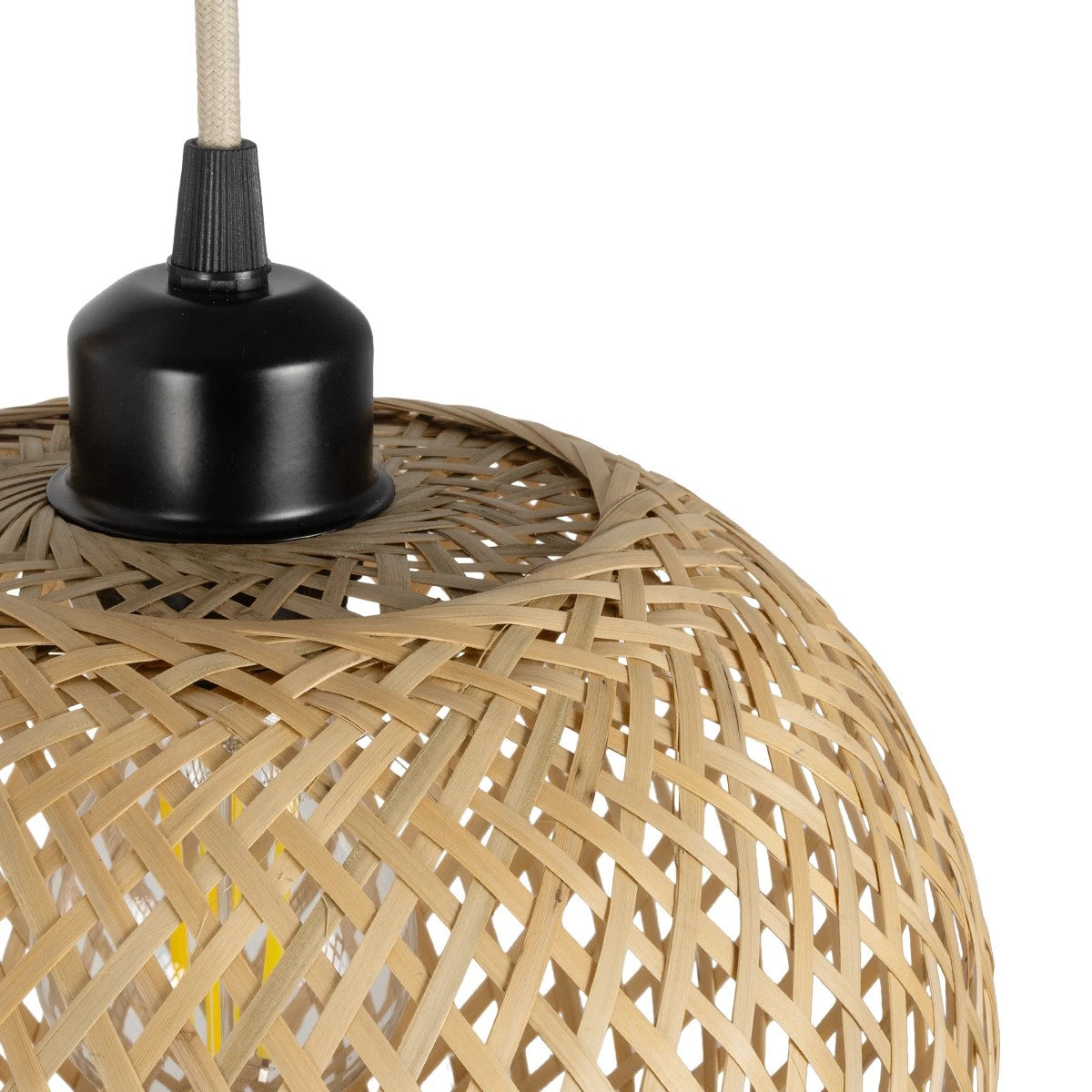 GLOBOSTAR® SELVA 01963 Boho Φωτιστικό Τοίχου - Απλίκα με Ντουί 1 x E27 AC 220-240V IP20 - Μπεζ - Μ23 x Π23 x Υ37cm