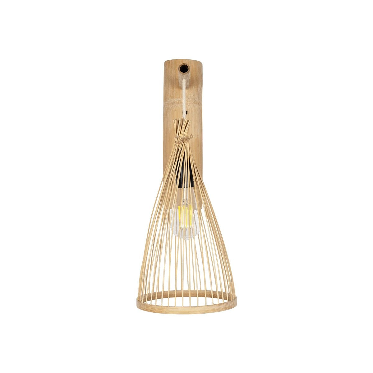GLOBOSTAR® ARIDA 01970 Boho Φωτιστικό Τοίχου - Απλίκα με Ντουί 1 x E27 AC 220-240V IP20 - Μπεζ - Μ21 x Π30 x Υ55cm