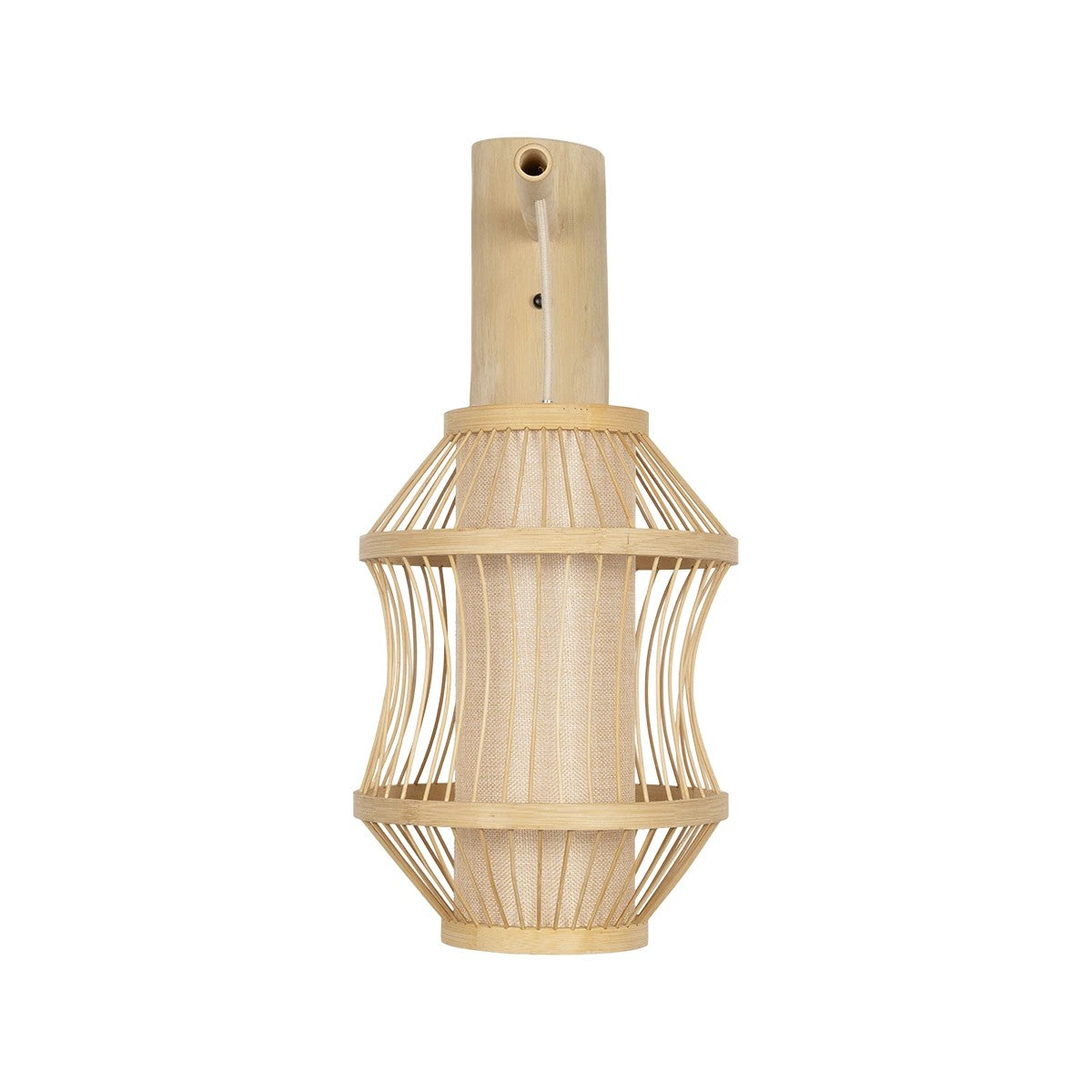 GLOBOSTAR® TULUM 01971 Boho Φωτιστικό Τοίχου - Απλίκα με Ντουί 1 x E27 AC 220-240V IP20 - Μπεζ - Μ24 x Π32 x Υ55cm