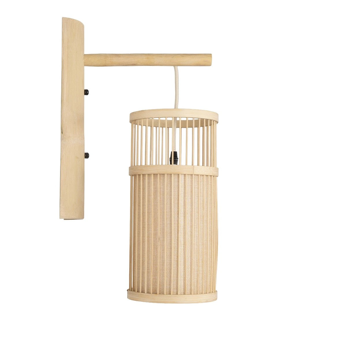 GLOBOSTAR® NOMAD 01972 Boho Φωτιστικό Τοίχου - Απλίκα με Ντουί 1 x E27 AC 220-240V IP20 - Μπεζ - Μ16 x Π28 x Υ50cm