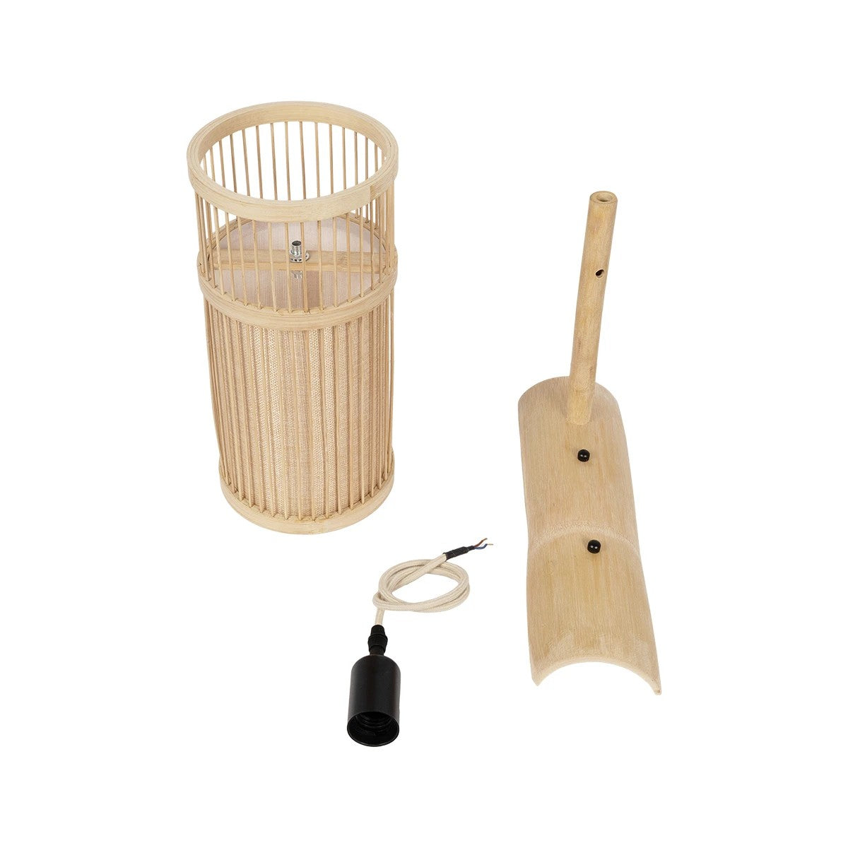 GLOBOSTAR® NOMAD 01972 Boho Φωτιστικό Τοίχου - Απλίκα με Ντουί 1 x E27 AC 220-240V IP20 - Μπεζ - Μ16 x Π28 x Υ50cm
