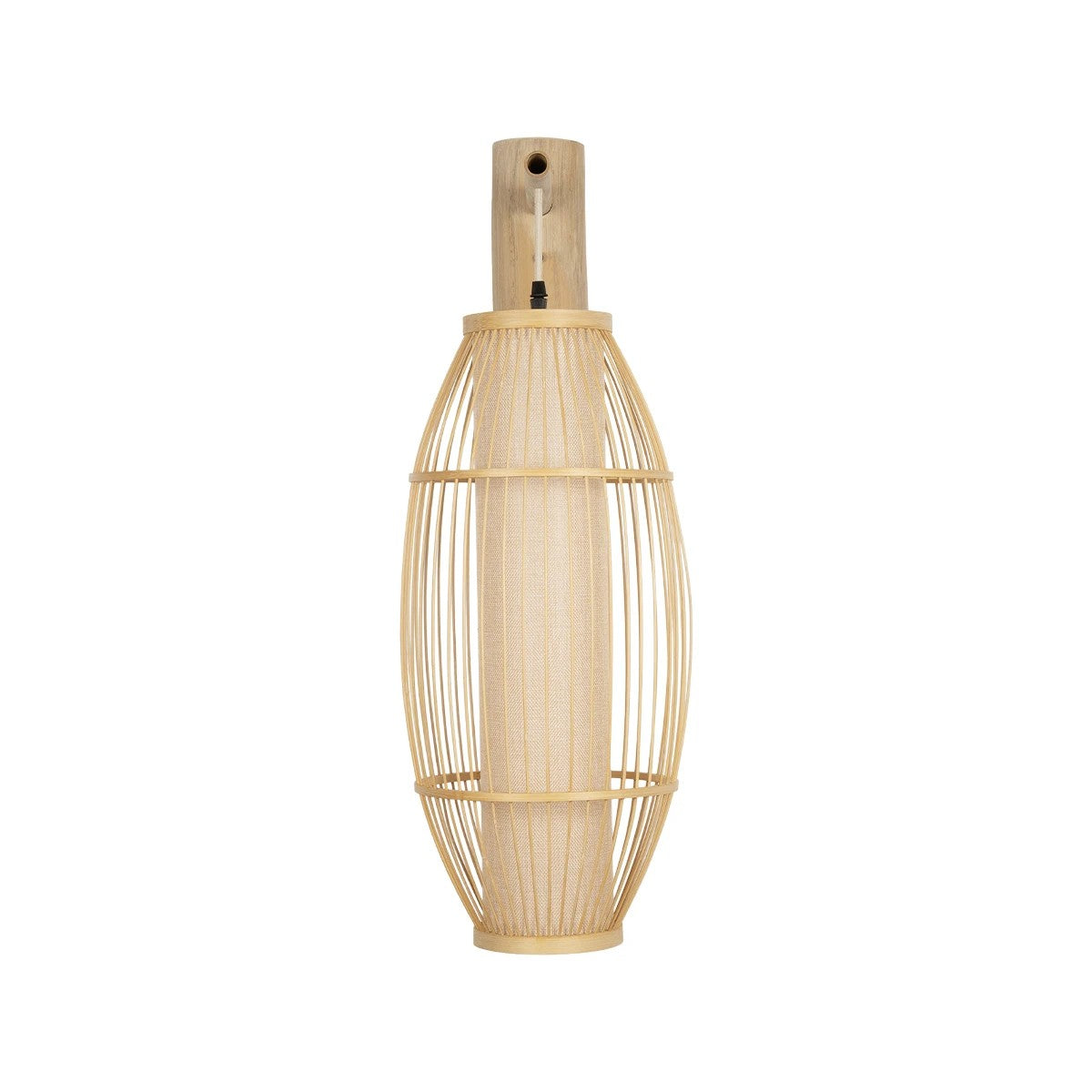 GLOBOSTAR® TULUM 01973 Boho Φωτιστικό Τοίχου - Απλίκα με Ντουί 1 x E27 AC 220-240V IP20 - Μπεζ - Μ25 x Π33 x Υ73cm