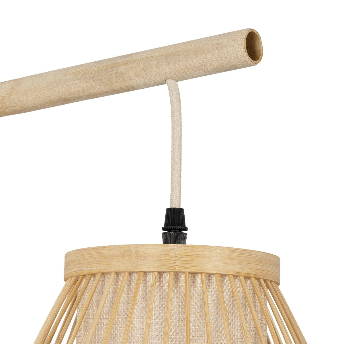 GLOBOSTAR® TULUM 01973 Boho Φωτιστικό Τοίχου - Απλίκα με Ντουί 1 x E27 AC 220-240V IP20 - Μπεζ - Μ25 x Π33 x Υ73cm