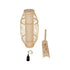 GLOBOSTAR® TULUM 01973 Boho Φωτιστικό Τοίχου - Απλίκα με Ντουί 1 x E27 AC 220-240V IP20 - Μπεζ - Μ25 x Π33 x Υ73cm