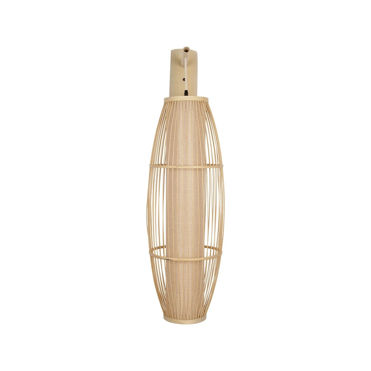 GLOBOSTAR® TULUM 01974 Boho Φωτιστικό Τοίχου - Απλίκα με Ντουί 1 x E27 AC 220-240V IP20 - Μπεζ - Μ28 x Π34 x Υ102cm