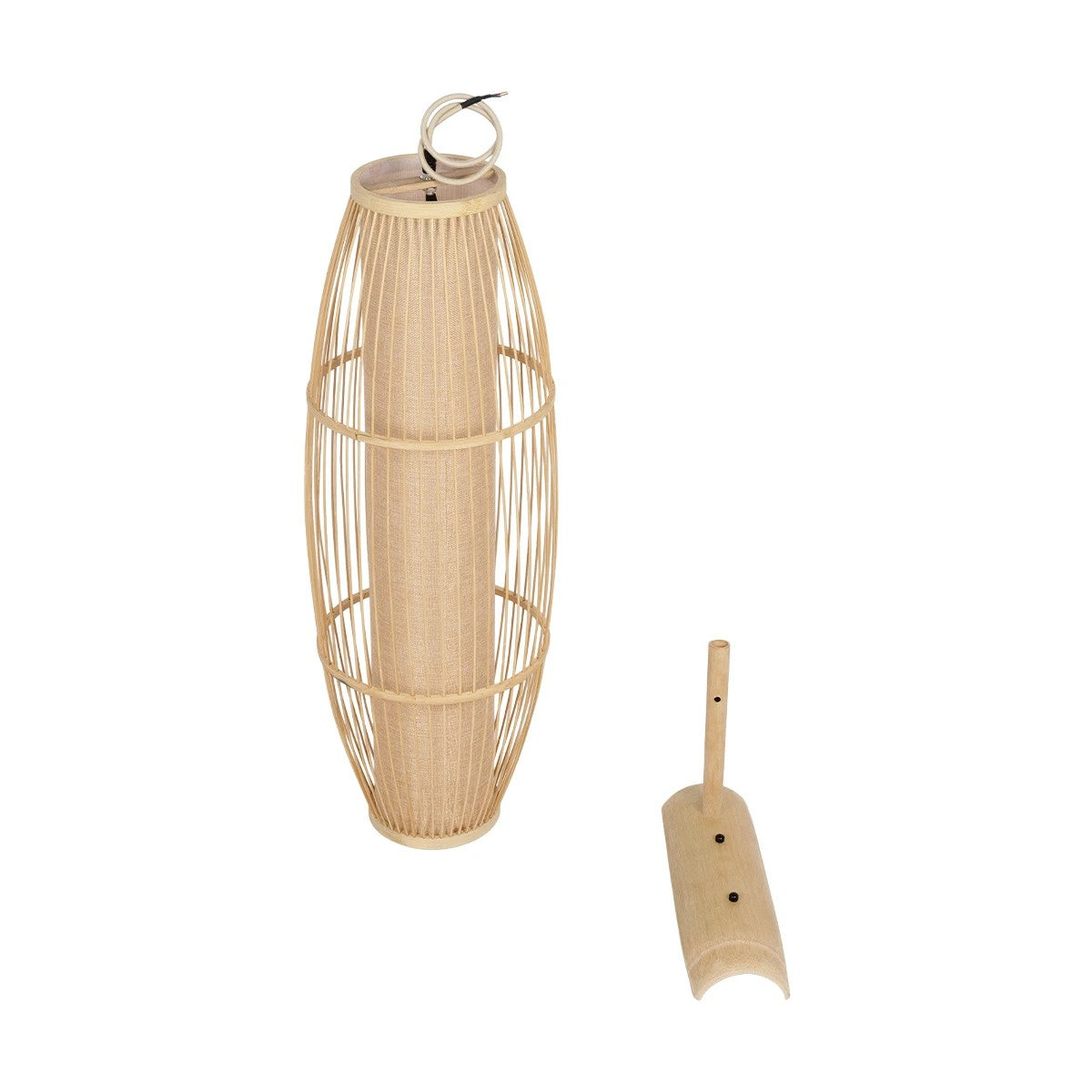GLOBOSTAR® TULUM 01974 Boho Φωτιστικό Τοίχου - Απλίκα με Ντουί 1 x E27 AC 220-240V IP20 - Μπεζ - Μ28 x Π34 x Υ102cm