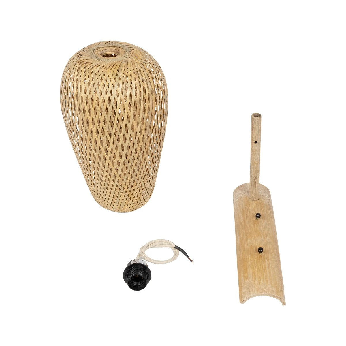 GLOBOSTAR® SELVA 01977 Boho Φωτιστικό Τοίχου - Απλίκα με Ντουί 1 x E27 AC 220-240V IP20 - Μπεζ - Μ24 x Π32 x Υ56cm