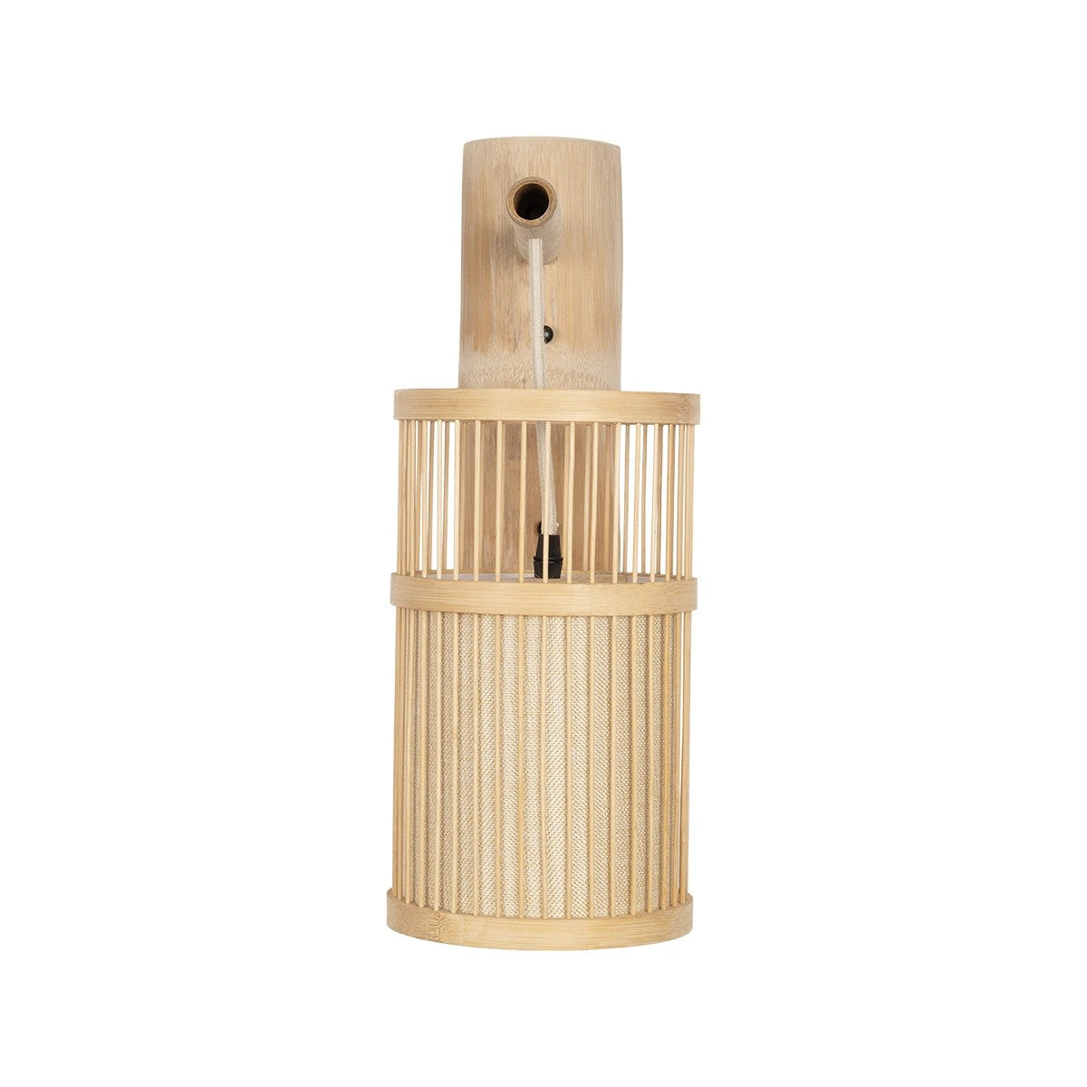 GLOBOSTAR® TULUM 01978 Boho Φωτιστικό Τοίχου - Απλίκα με Ντουί 1 x E27 AC 220-240V IP20 - Μπεζ - Μ16 x Π26.5 x Υ47cm