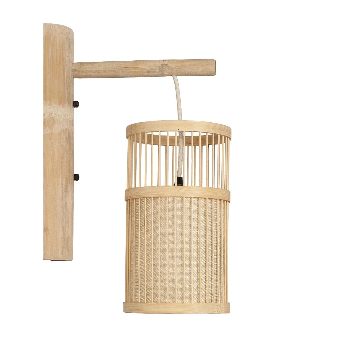 GLOBOSTAR® TULUM 01978 Boho Φωτιστικό Τοίχου - Απλίκα με Ντουί 1 x E27 AC 220-240V IP20 - Μπεζ - Μ16 x Π26.5 x Υ47cm