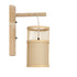 GLOBOSTAR® TULUM 01978 Boho Φωτιστικό Τοίχου - Απλίκα με Ντουί 1 x E27 AC 220-240V IP20 - Μπεζ - Μ16 x Π26.5 x Υ47cm