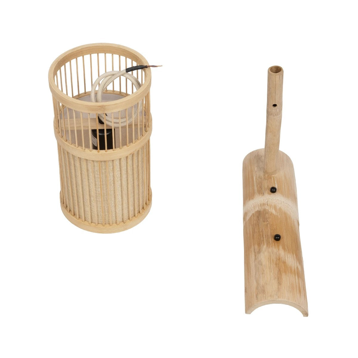 GLOBOSTAR® TULUM 01978 Boho Φωτιστικό Τοίχου - Απλίκα με Ντουί 1 x E27 AC 220-240V IP20 - Μπεζ - Μ16 x Π26.5 x Υ47cm