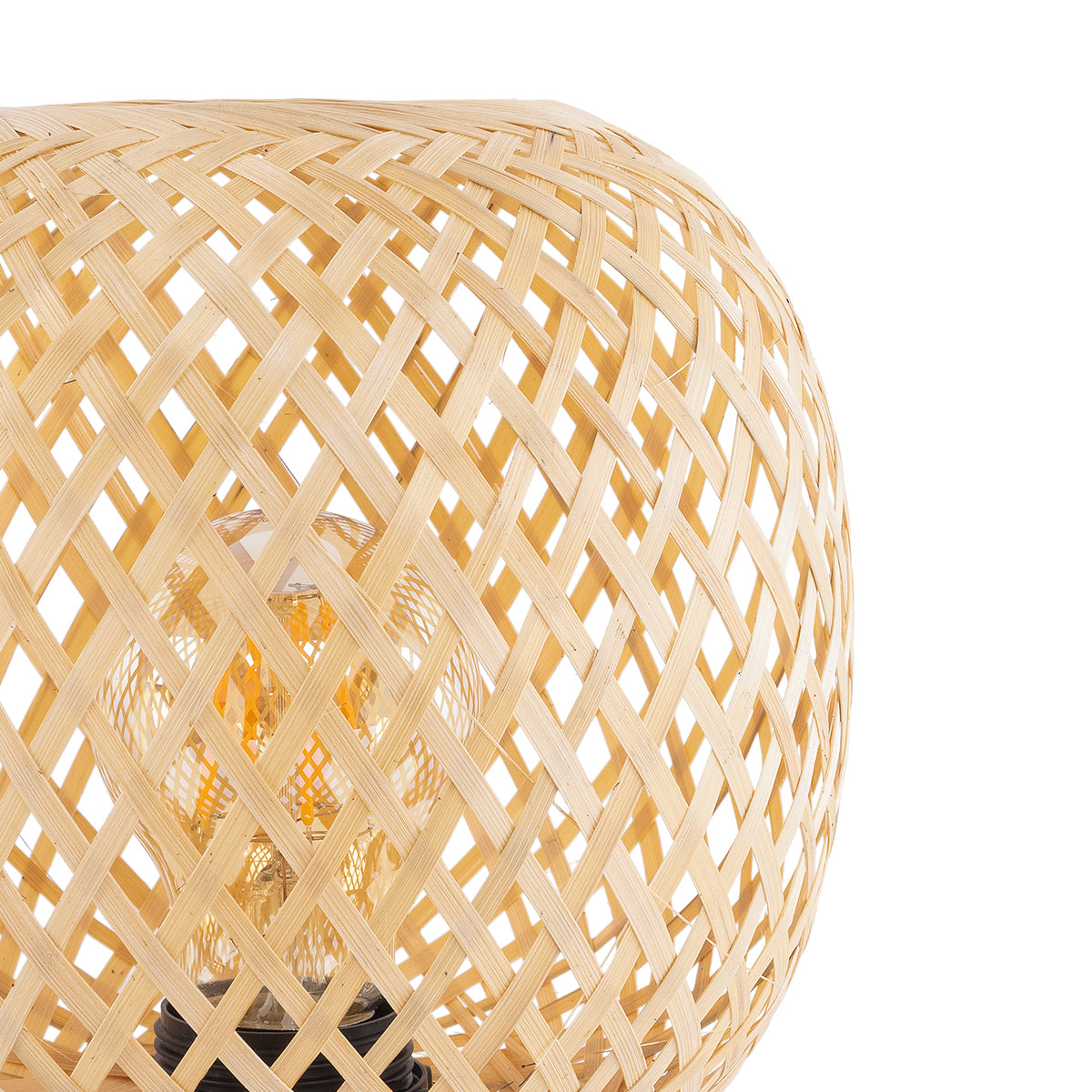 GLOBOSTAR® KERRY 01981 Boho Επιτραπέζιο Φωτιστικό Πορτατίφ με Ντουί 1 x E27 AC 220-240V IP20 - Μπεζ - Μ18 x Π18 x Υ25cm - ledmania.gr