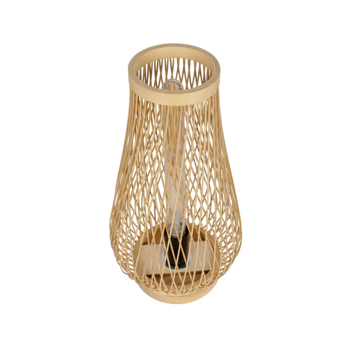 GLOBOSTAR® ARIDA 01982 Boho Επιτραπέζιο Φωτιστικό Πορτατίφ με Ντουί 1 x E27 AC 220-240V IP20 - Μπεζ - Μ20 x Π20 x Υ38.5cm