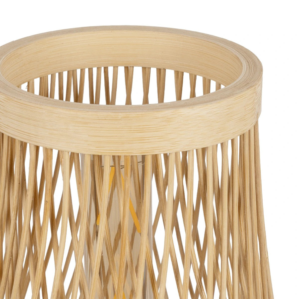 GLOBOSTAR® ARIDA 01982 Boho Επιτραπέζιο Φωτιστικό Πορτατίφ με Ντουί 1 x E27 AC 220-240V IP20 - Μπεζ - Μ20 x Π20 x Υ38.5cm