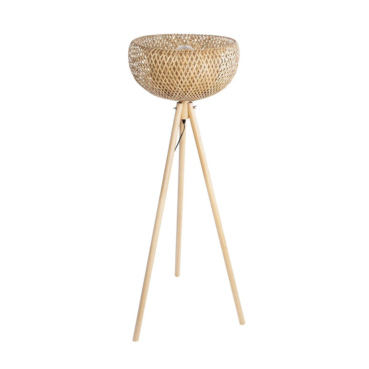 GLOBOSTAR® POPPY 01983 Boho Επιδαπέδιο Φωτιστικό με Ντουί 1 x E27 AC 220-240V IP20 - Μπεζ - Μ58 x Π58 x Υ143cm - ledmania.gr