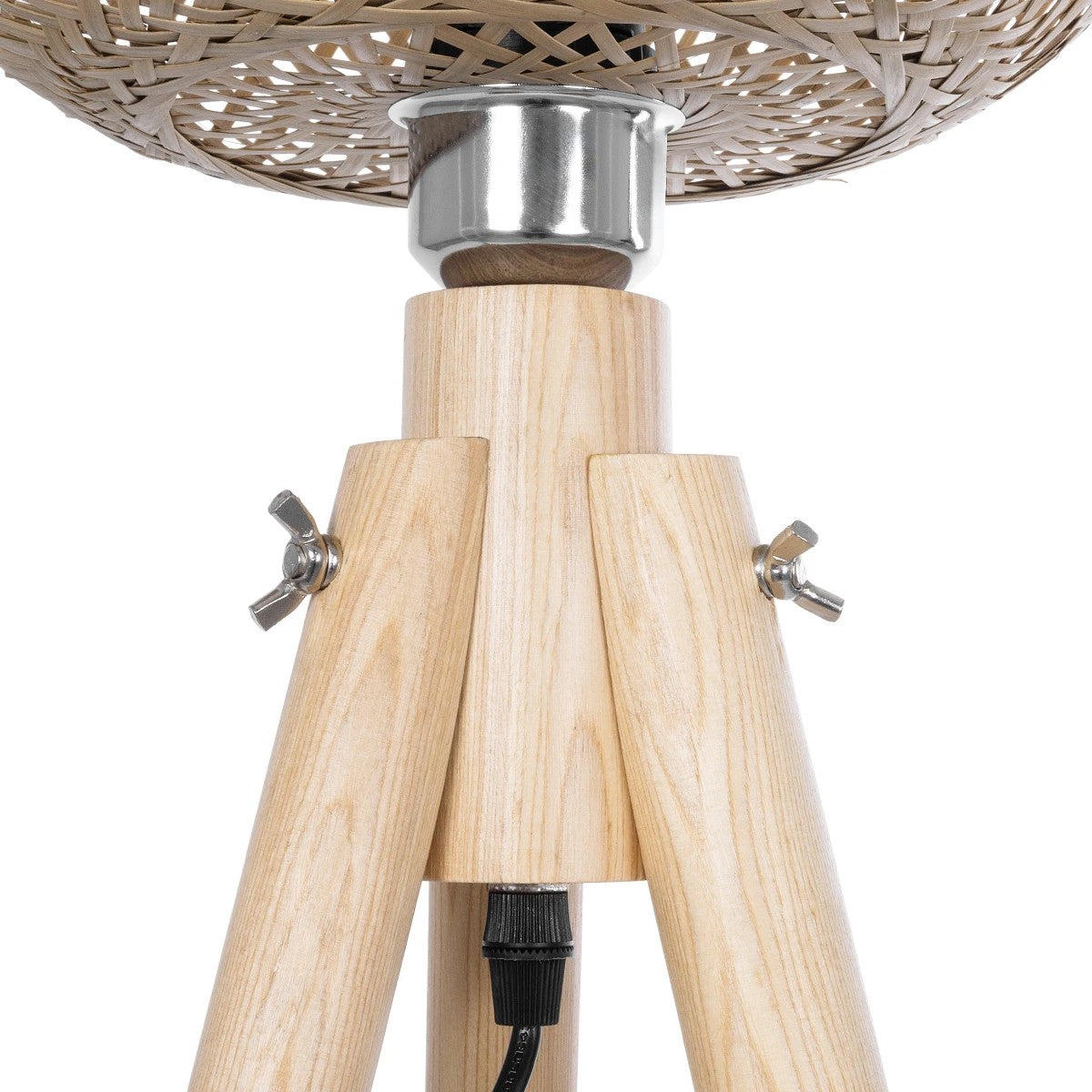 GLOBOSTAR® POPPY 01984 Boho Επιδαπέδιο Φωτιστικό με Ντουί 1 x E27 AC 220-240V IP20 - Μπεζ - Μ58 x Π58 x Υ168cm