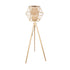 GloboStar® POPPY 01985 Boho Επιδαπέδιο Φωτιστικό Μονόφωτο 1 x E27 IP20 Μπεζ Ξύλο - Μ58 x Π58 x Υ151cm - ledmania.gr