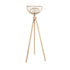 GloboStar® POPPY 01986 Boho Επιδαπέδιο Φωτιστικό Μονόφωτο 1 x E27 IP20 Μπεζ Ξύλο - Μ58 x Π58 x Υ141cm - ledmania.gr