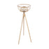 GloboStar® POPPY 01986 Boho Επιδαπέδιο Φωτιστικό Μονόφωτο 1 x E27 IP20 Μπεζ Ξύλο - Μ58 x Π58 x Υ141cm - ledmania.gr