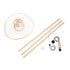 GloboStar® POPPY 01987 Boho Επιδαπέδιο Φωτιστικό Μονόφωτο 1 x E27 IP20 Μπεζ Ξύλο - Μ58 x Π58 x Υ138cm - ledmania.gr