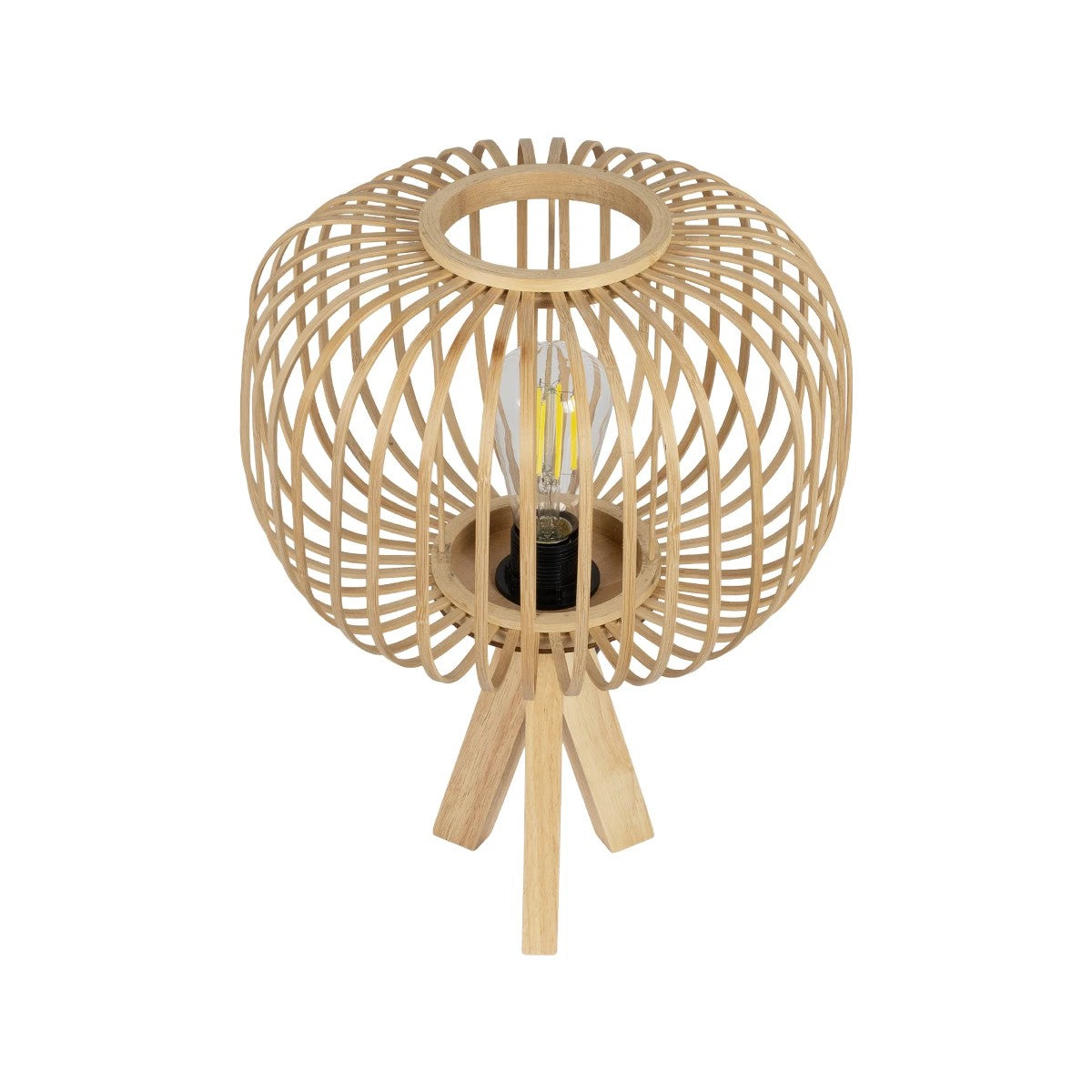 GLOBOSTAR® CHORD 01990 Boho Επιτραπέζιο Φωτιστικό Πορτατίφ με Ντουί 1 x E27 AC 220-240V IP20 - Μπεζ - Μ31 x Π31 x Υ43cm