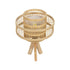 GLOBOSTAR® TULUM 01991 Boho Επιτραπέζιο Φωτιστικό Πορτατίφ με Ντουί 1 x E27 AC 220-240V IP20 - Μπεζ - Μ30 x Π30 x Υ41cm