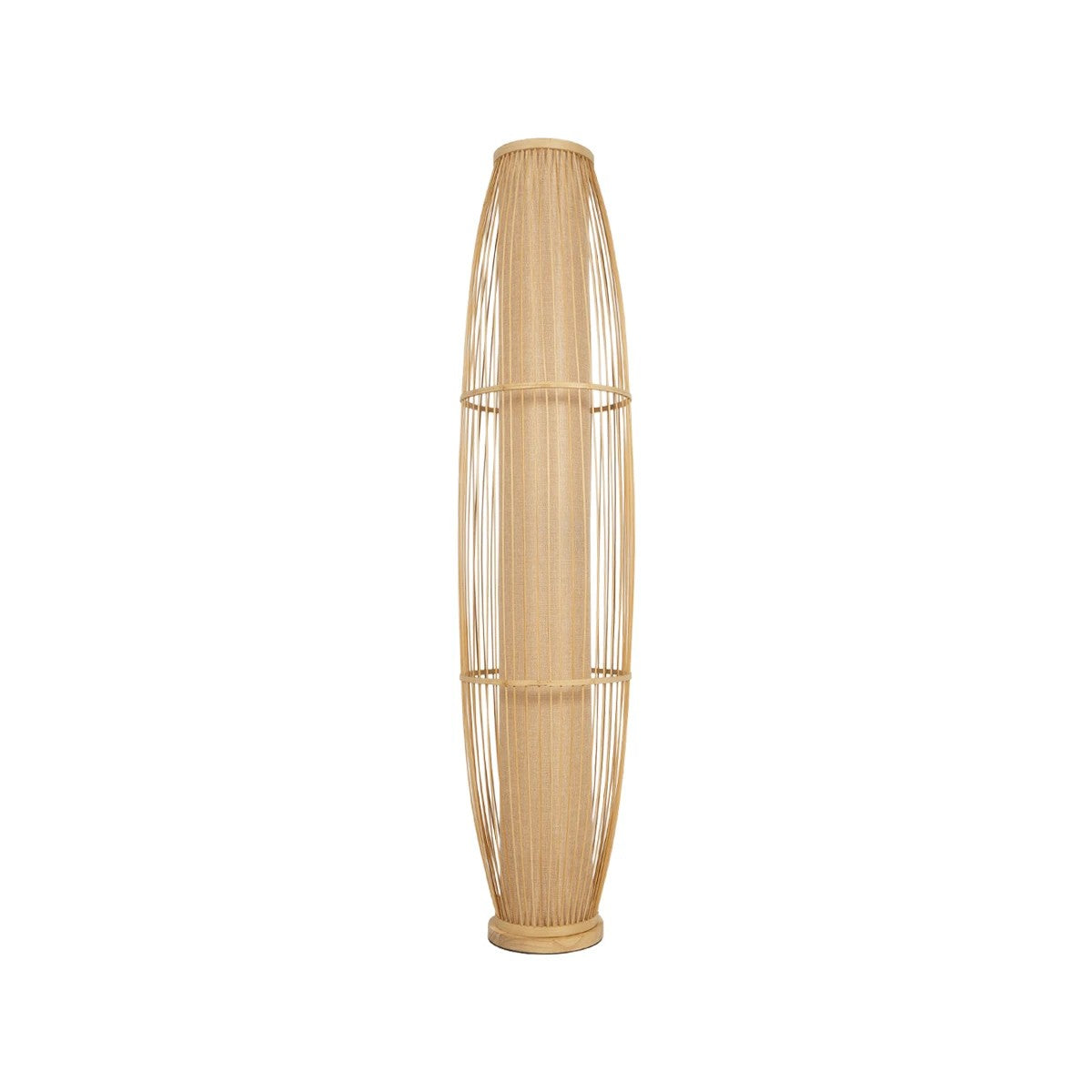 GLOBOSTAR® TULUM 02002 Boho Επιδαπέδιο Φωτιστικό Πορτατίφ με Ντουί 1 x E27 AC 220-240V IP20 - Μπεζ - Μ30 x Π30 x Υ120cm