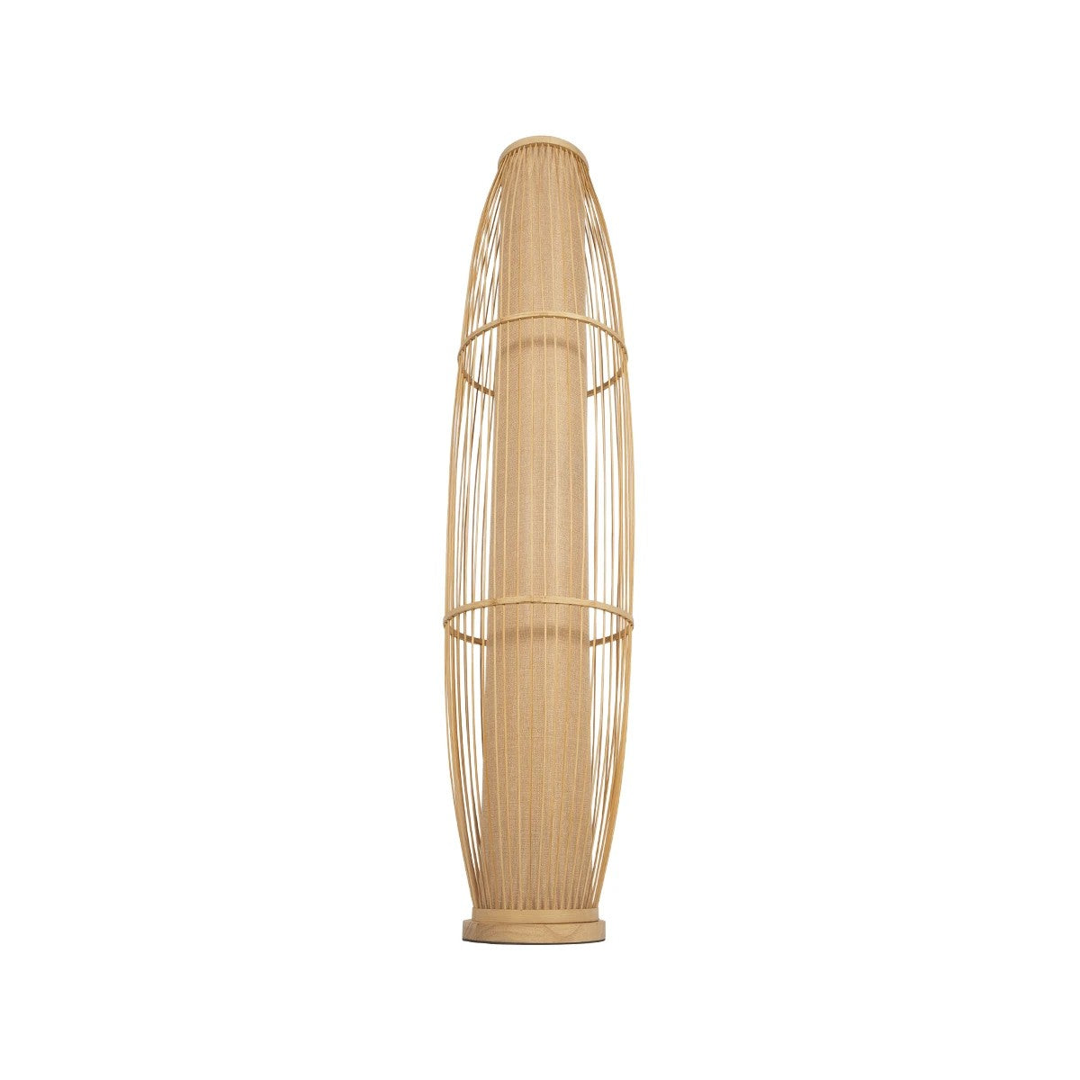 GLOBOSTAR® TULUM 02002 Boho Επιδαπέδιο Φωτιστικό Πορτατίφ με Ντουί 1 x E27 AC 220-240V IP20 - Μπεζ - Μ30 x Π30 x Υ120cm
